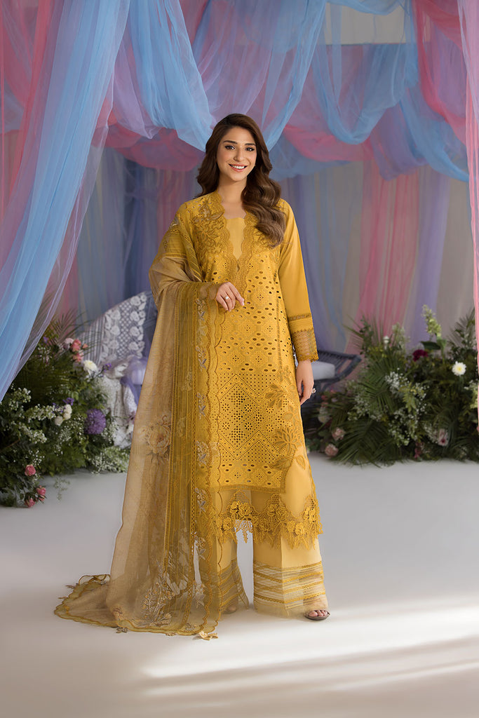 Sobia Nazir | 3 Piece Unstitched Embroidered Design Luxury Lawn 2025 | L25-1A