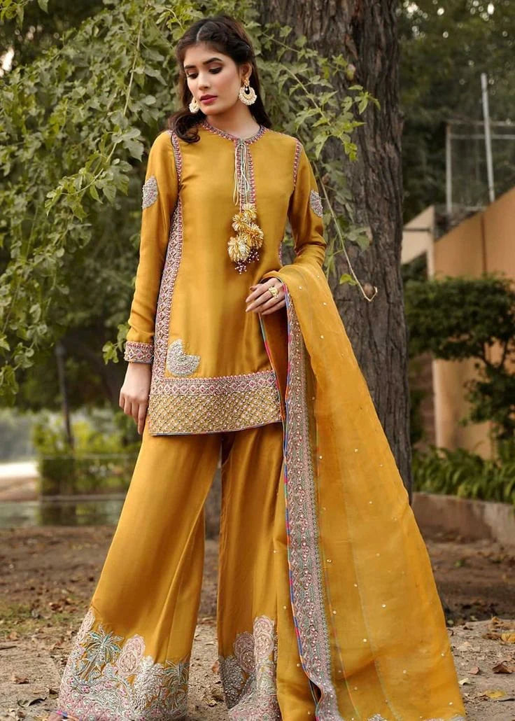 Hussain Rehar | 3 Piece Unstitched Embroidered Tussle Silk | Arasti