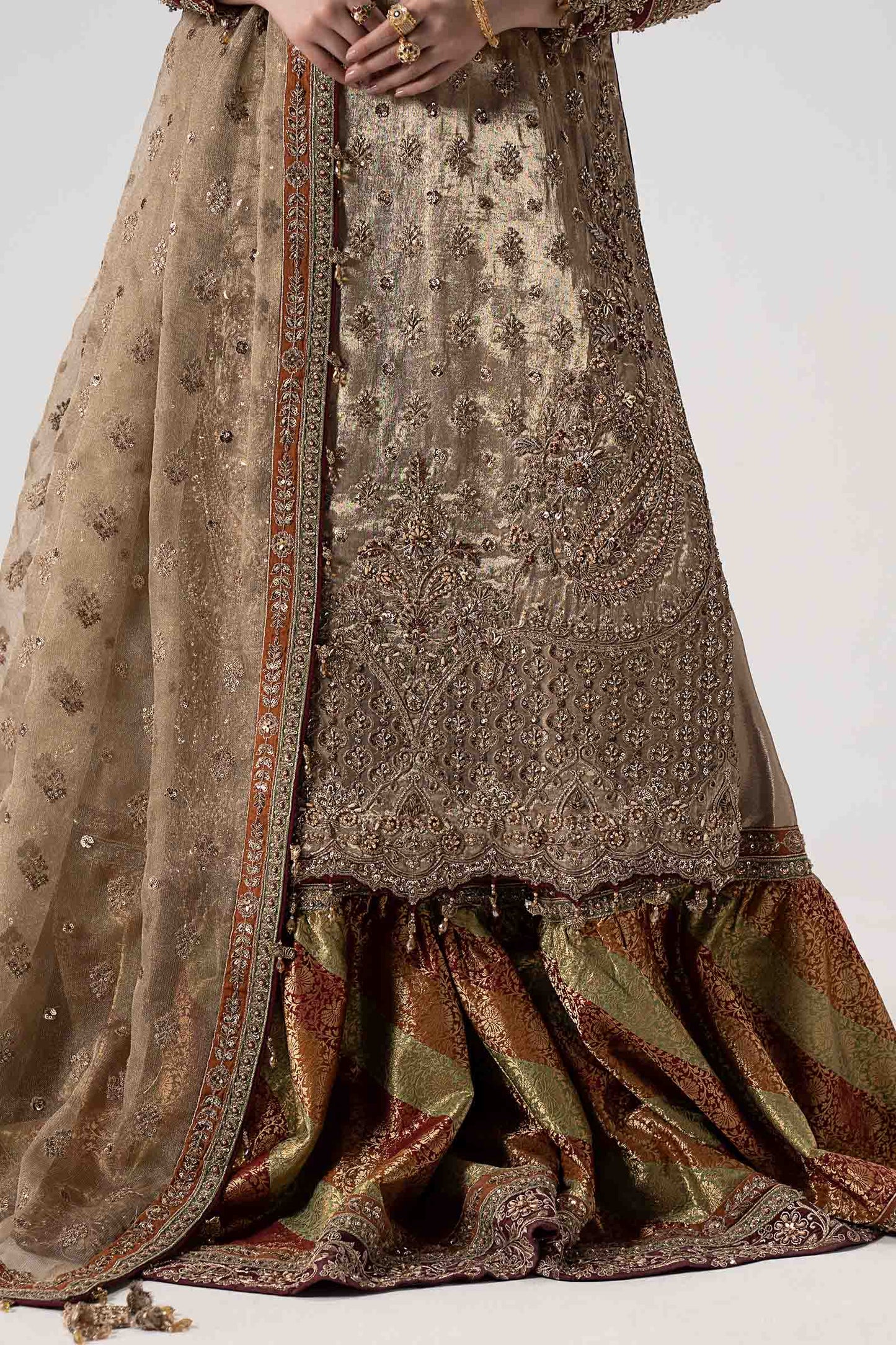Maria B. | 3 Piece Unstitched Embroidered Tissue Silk | Zuhal