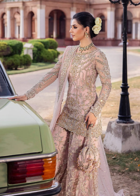 Kanwal Malik | 3 Piece Unstitched Embroidered Net Fabric | Aria