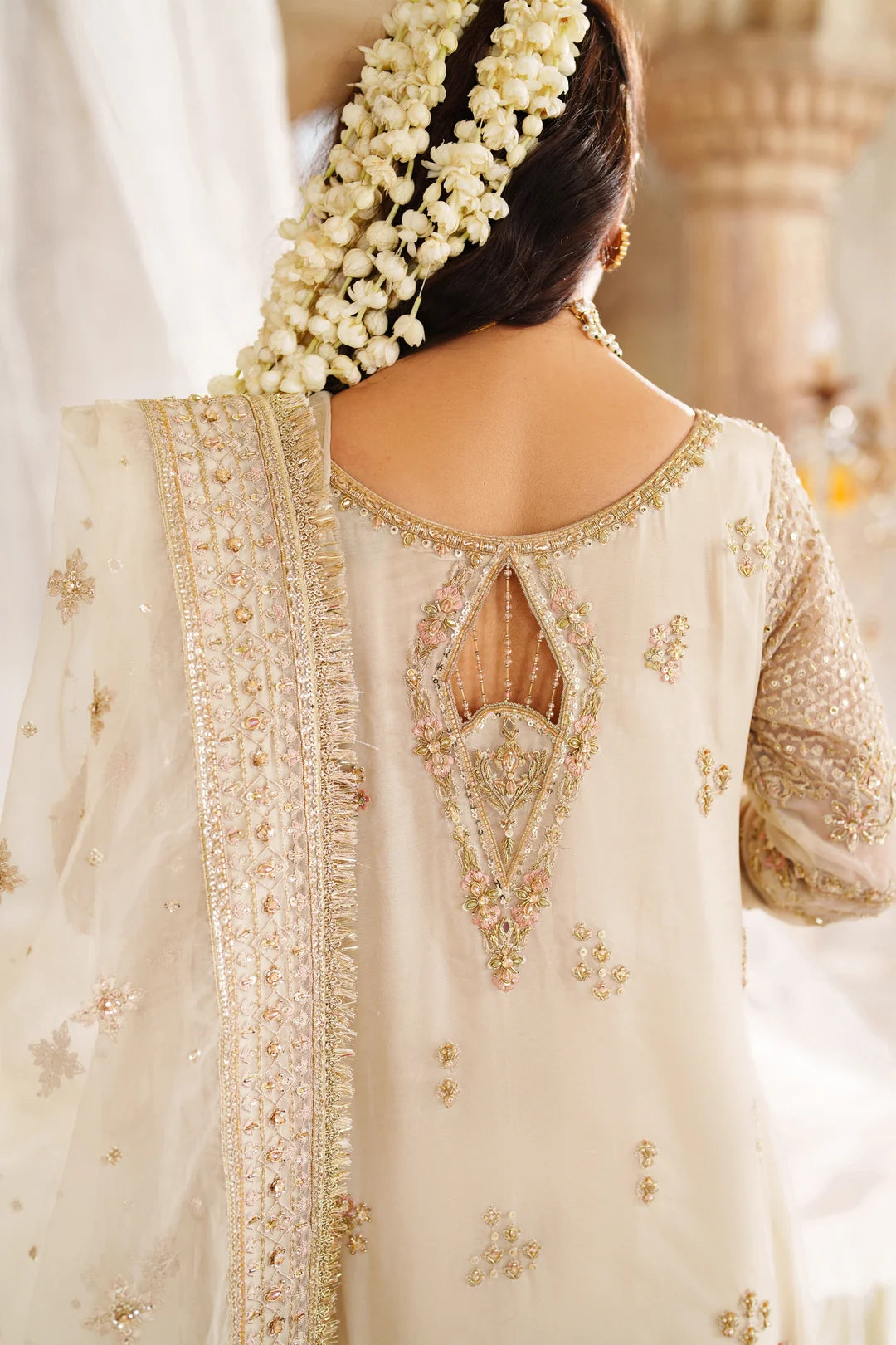 Naqshi | 3 Piece Unstitched Embroidered Organza Dress | Aneeqa