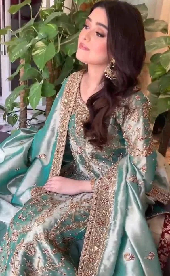 Haris Shakeel | 3 Piece Unstitched Embellishment Embroidered Massori Shirt | 20736