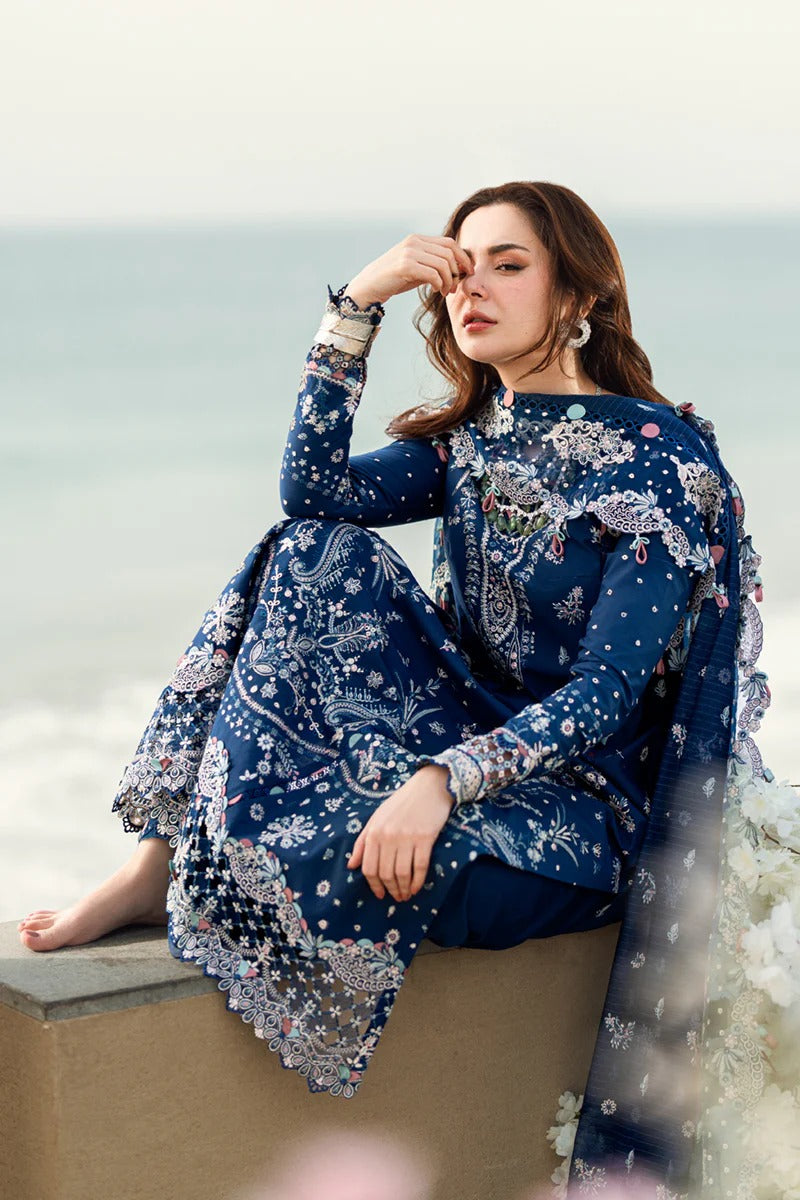 Qalamkar | Unstitched Chikankari Embroidered Lawn | FK-05 AURORA