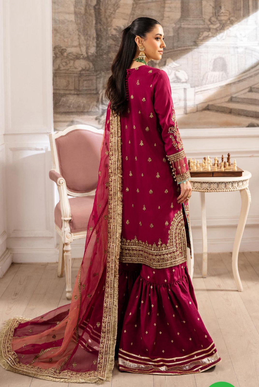 Fozia Khalid | 3 Piece Unstitched Embroidered Raw Silk | SF 02