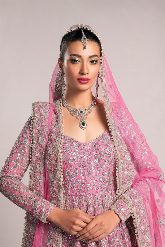 Fahad Hussain | Piece Unstitched Embroidered Silk Bridal Dress | Bagaai