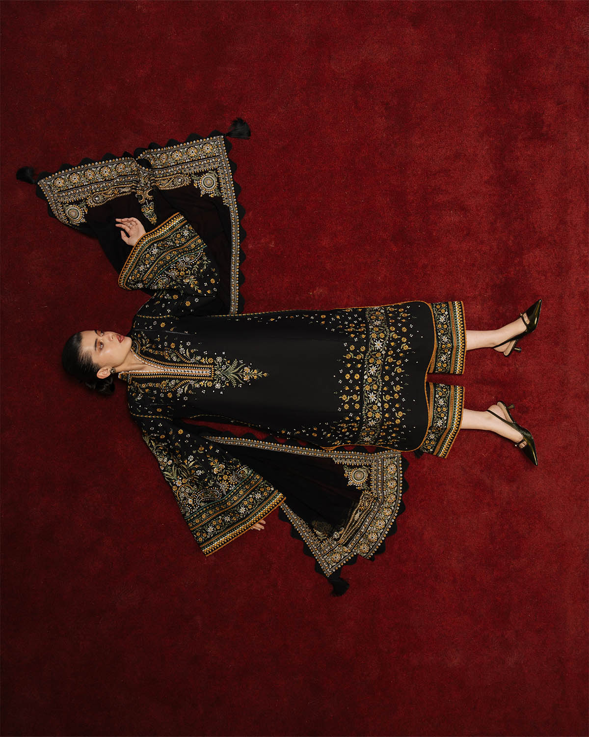 Jugnu | 3 Piece Unstitched Embroidered Lawn | Rani