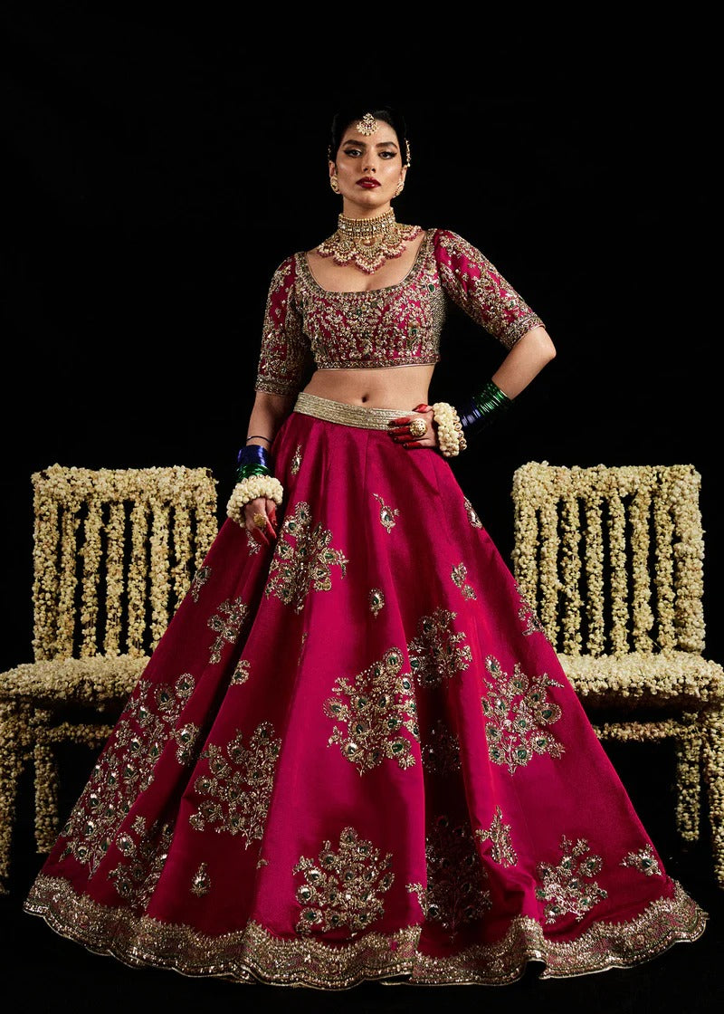 Hussain Rehar | Bridal Organza Outfit | Laal