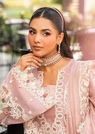 Elaf Premium | 3 Piece Unstitched Embroidered Lawn | ELH-3B OH MY ROSE