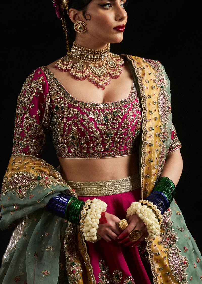 Hussain Rehar | Bridal Organza Outfit | Laal