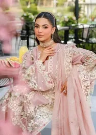 Elaf Premium | 3 Piece Unstitched Embroidered Lawn | ELH-3B OH MY ROSE