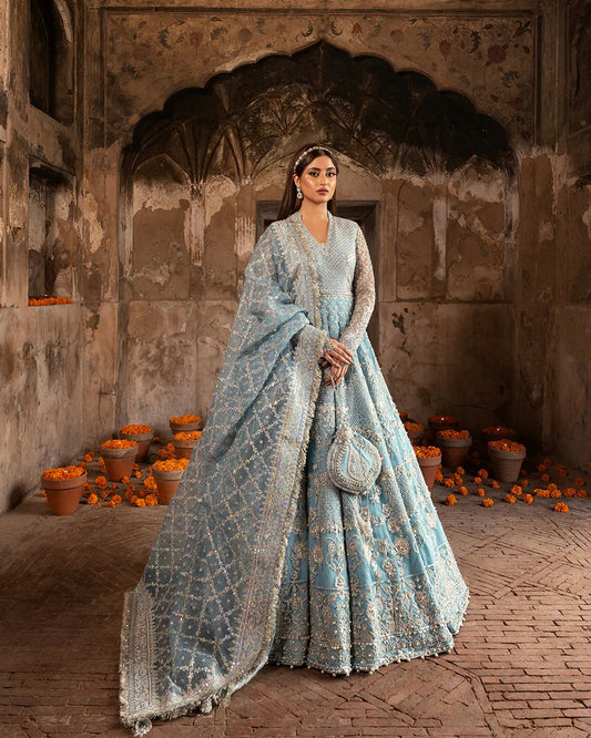 Faiza Saqlain | Embroidered Lehnga Panel (Net) 6 Pieces | Hana