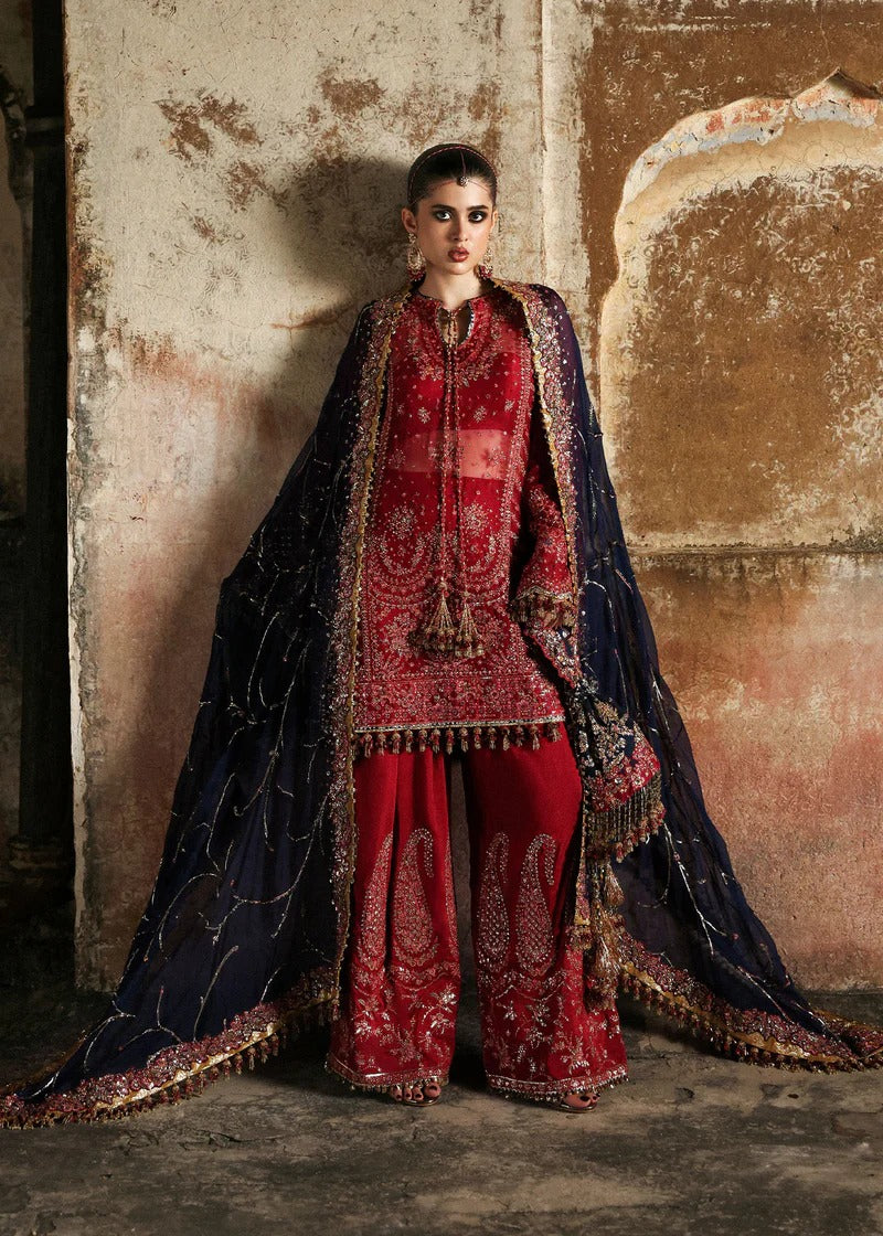 Hussain Rehar | 3 Piece Unstitched Embroidered Chiffon | Shahrbano