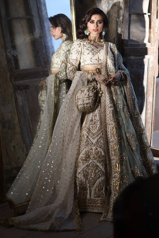 Mohsin Naveed Ranjha | Italian Silk Choli Lehgna | Bibbojaan
