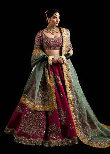 Hussain Rehar | Bridal Organza Outfit | Laal