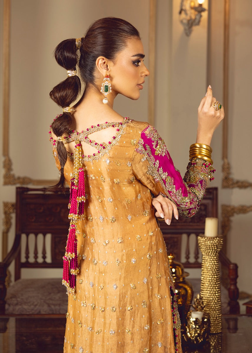 Sara Rohale Asghar | 3 Piece Unstitched Embroidered Raw Silk | Sultanique