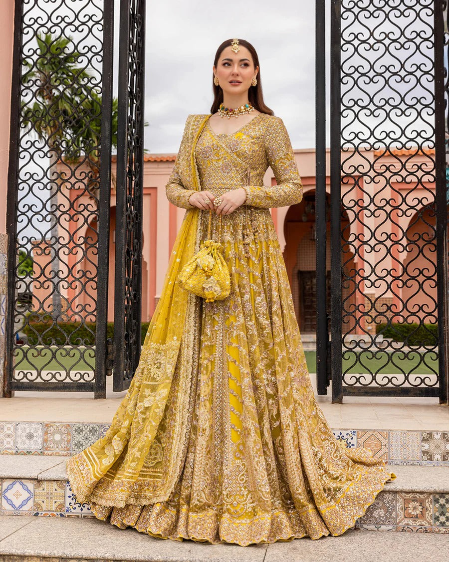 Faiza Saqlain | 3 Piece Unstitched Embroidered Organza | Melita