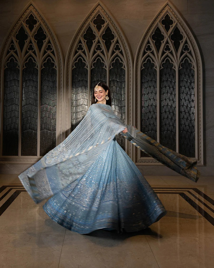 Faiza Saqlain | 3 Piece Unstitched Embroidered Organza | Miyah