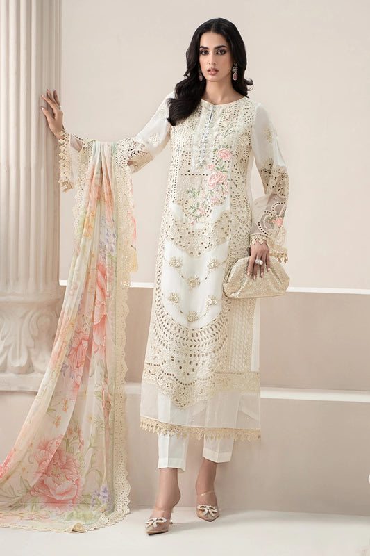 Maria B. | 3 Piece Unstitched Embroidered Lawn Suit | LAWN-25-07
