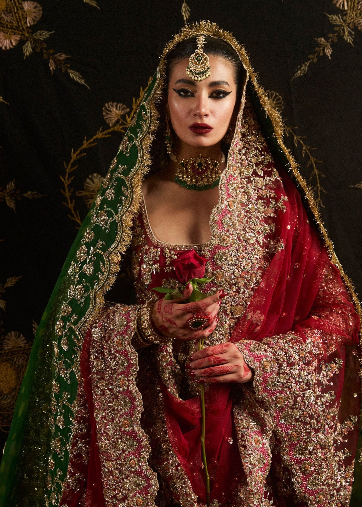 Hussain Rehar | Unstitched Satin Silk Lehenga | Qashqaye
