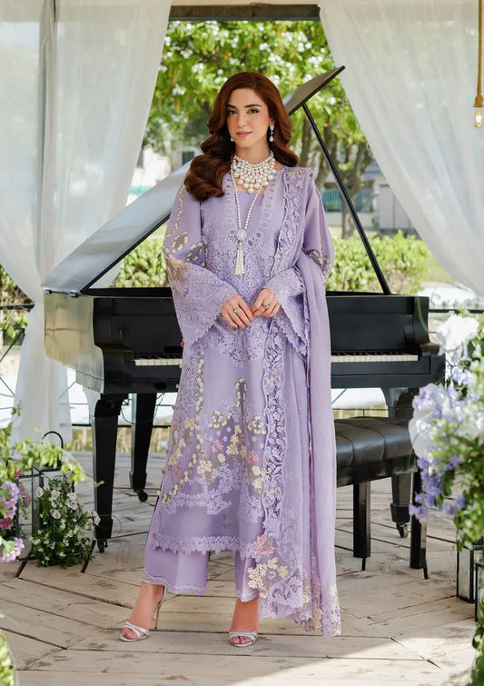 Elaf Premium | 3 Piece Unstitched Embroidered Lawn | ELH-3A PARIS HUES