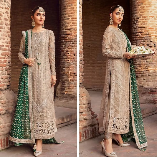 Maria B. | 3 Piece Unstitched Embroidered Couture | Widad