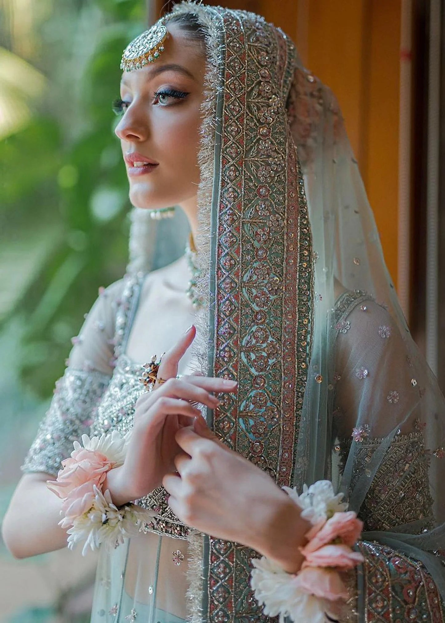 Hussain Rehar | 3 Piece Unstitched Silk Sharara | Saahil