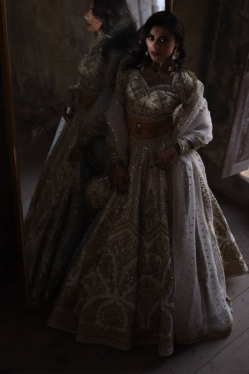 Mohsin Naveed Ranjha | Italian Silk Choli Lehgna | Bibbojaan