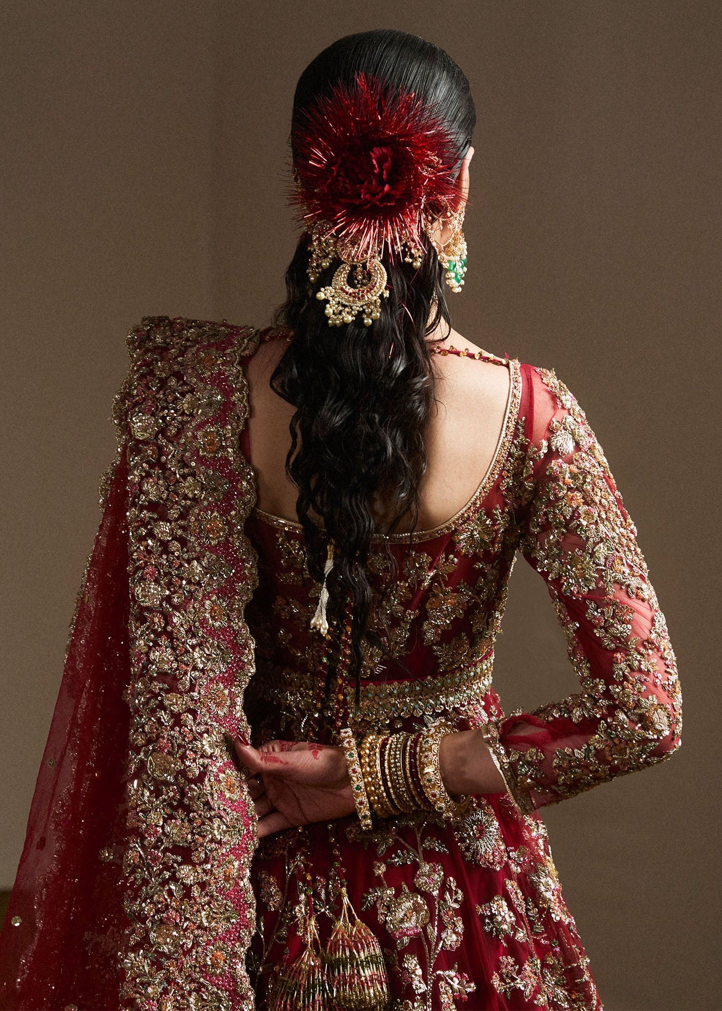 Hussain Rehar | Unstitched Satin Silk Lehenga | Qashqaye