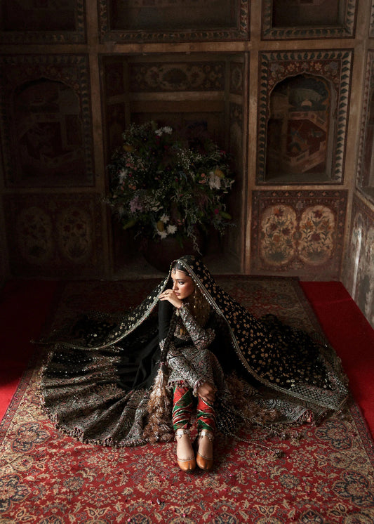 Hussain Rehar | 3 Piece Unstitched Embroidered Raw Silk | Noor Jehan