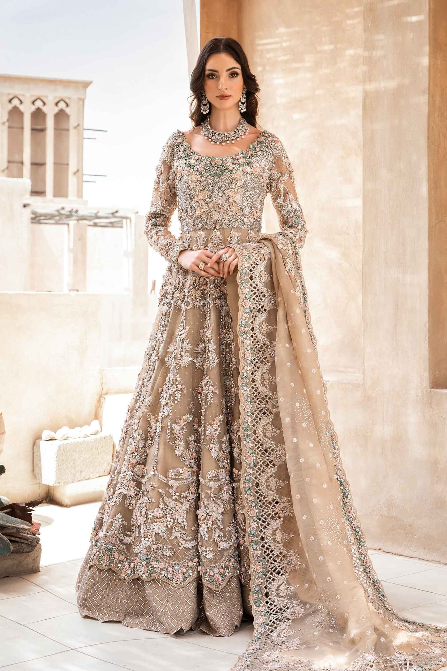 Maria B. | 3 Piece Unstitched Embroidered Organza | Lunara EX-151