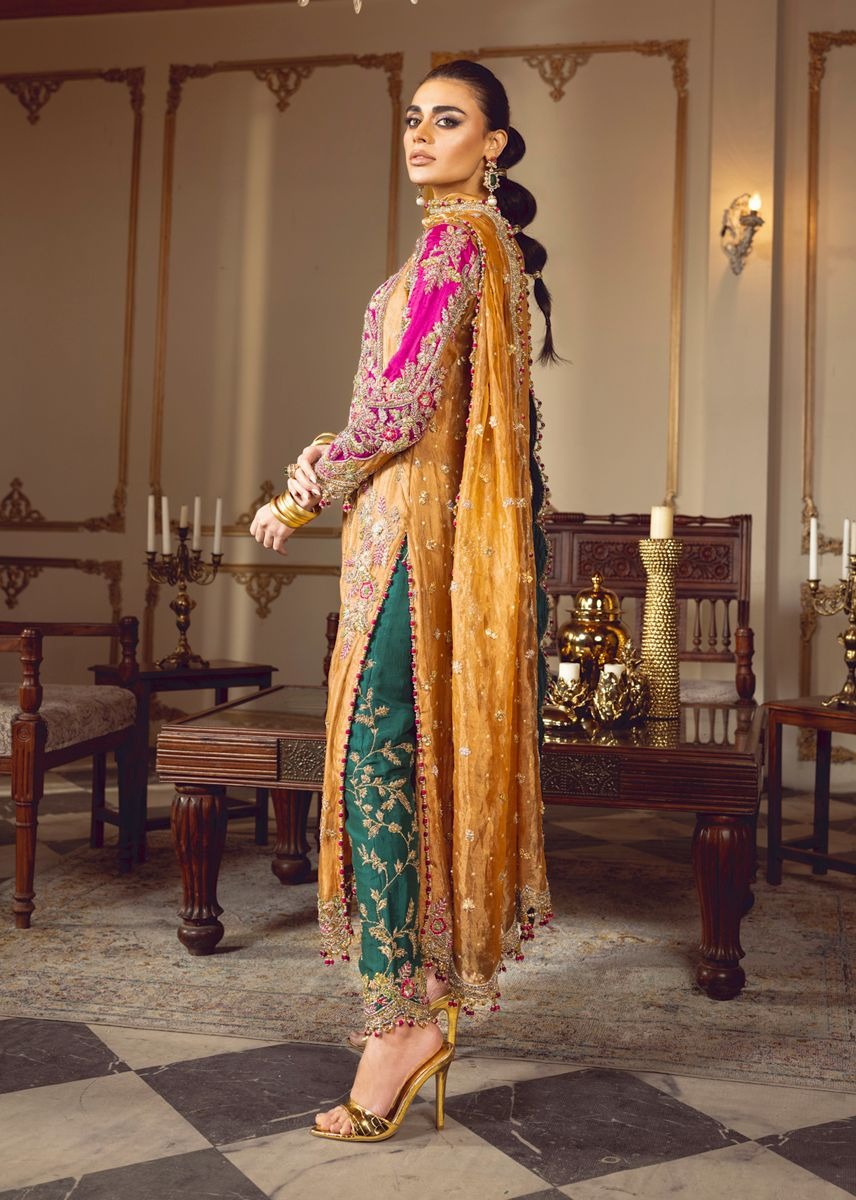 Sara Rohale Asghar | 3 Piece Unstitched Embroidered Raw Silk | Sultanique