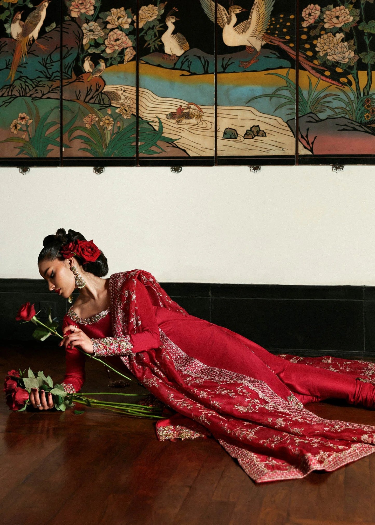 Hussain Rehar | 3 Piece Unstitched Embroidered Raw Silk | Zephira