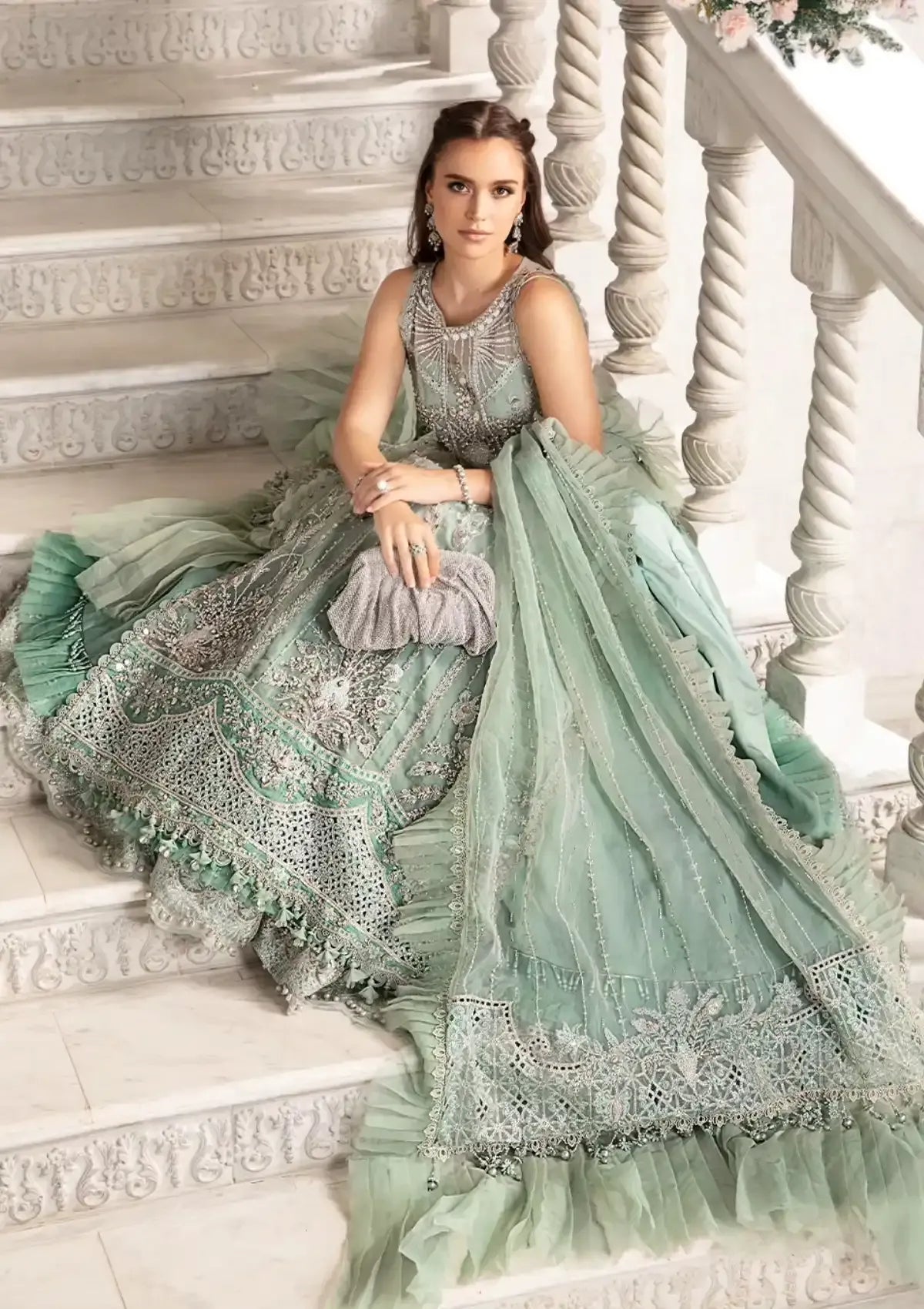 Maria B. | 3 Piece Unstitched Embroidered Organza | D3