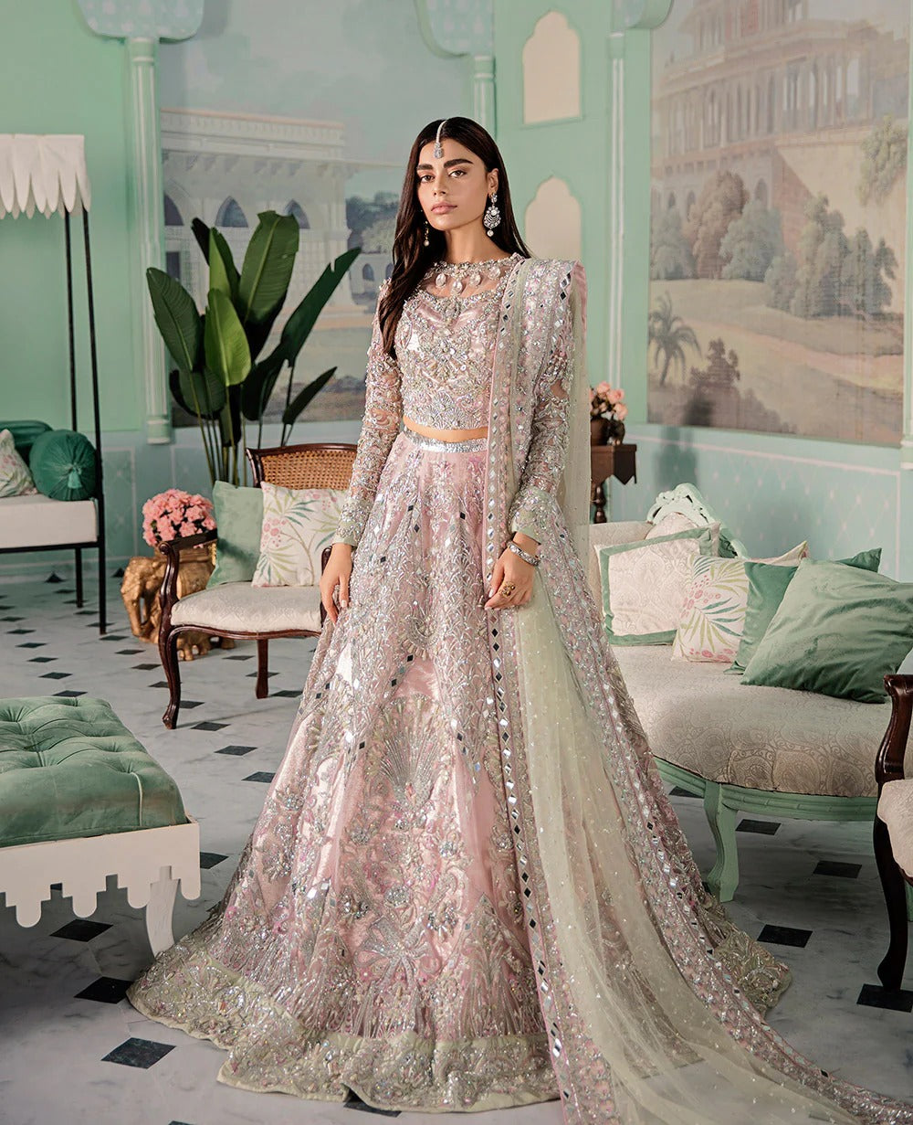Republic Womens Wear | 3 Piece Unstitched Bridal Lehenga Choli | WF-23
