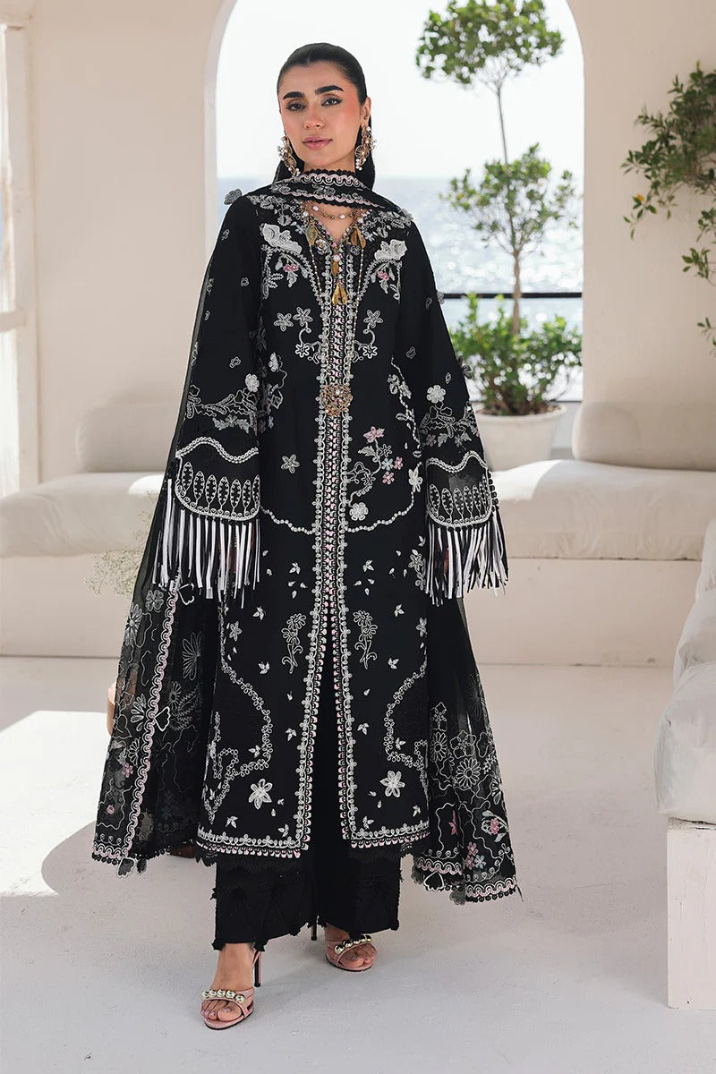 Qalamkar | 3 Piece Unstitched Embroidered Lawn | SA-02 LIANA