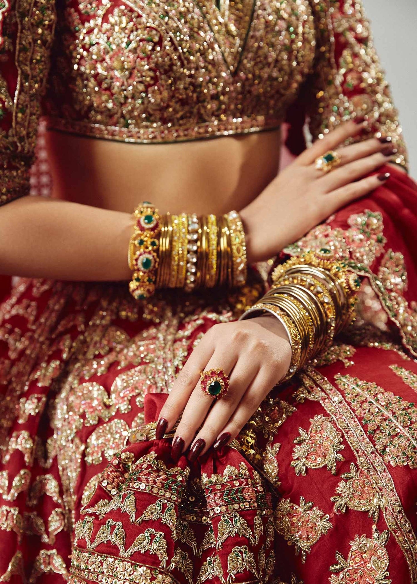Hussain Rehar | 3 Piece Unstitched organza lehenga choli | Raaqs