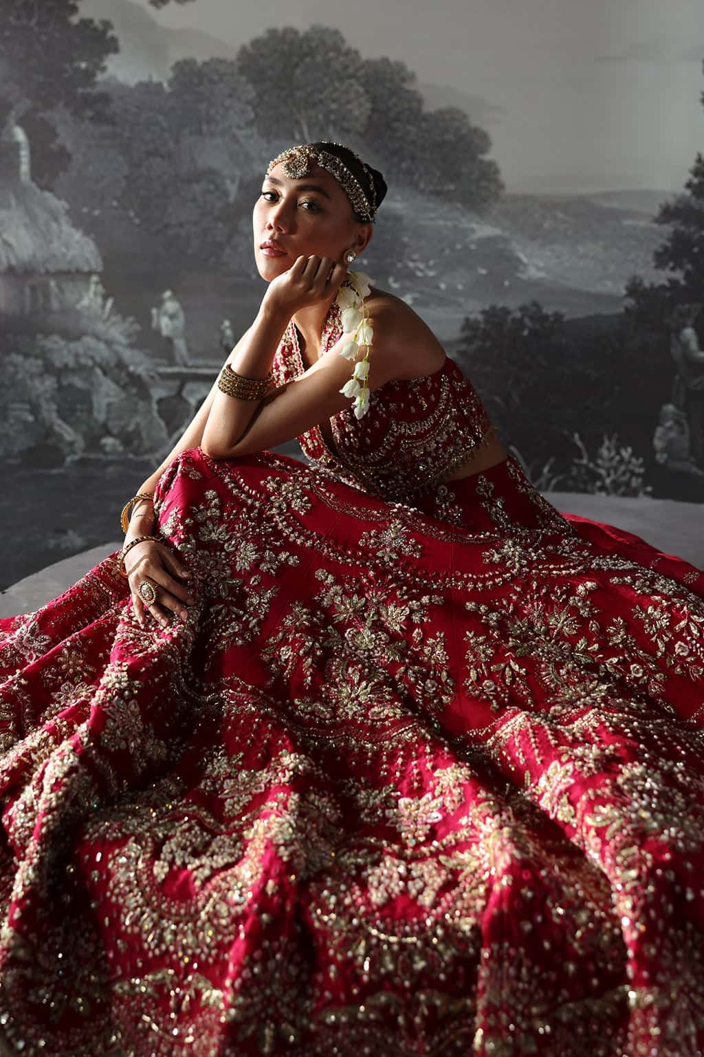 Afrozeh | 3 Piece Unstitched Embroidered Bridal | Claude