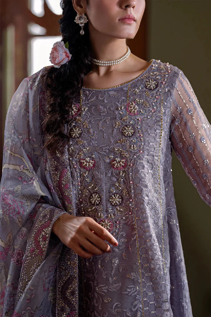Mushq | Unstitched EMBROIDERED & SEQUINNED Net | EIRA MCK-10