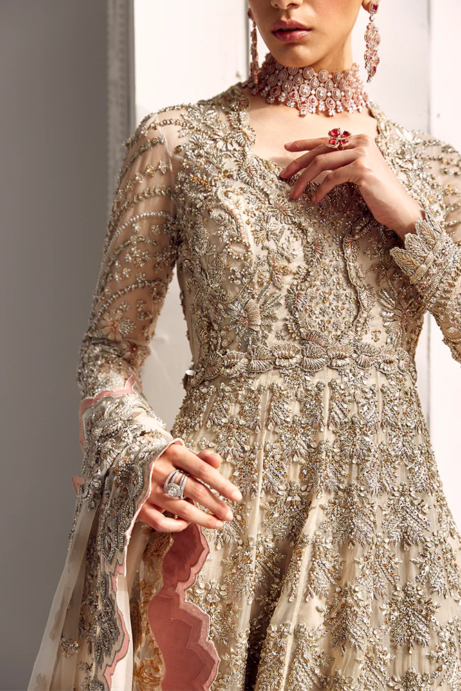 Suffuse | 3 Piece Unstitched Embroidered Organza | ALENA IRIS( D-6)