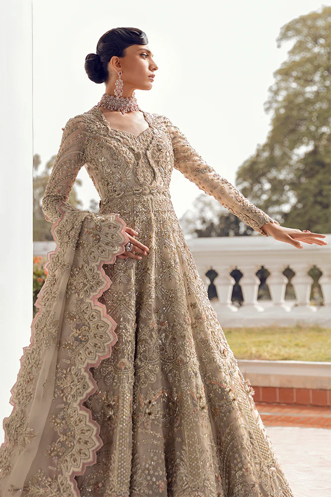 Suffuse | 3 Piece Unstitched Embroidered Organza | ALENA IRIS( D-6)