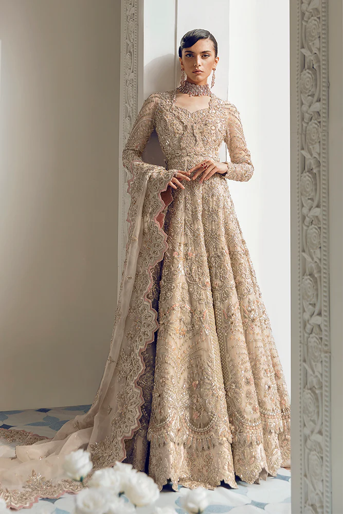 Suffuse | 3 Piece Unstitched Embroidered Organza | ALENA IRIS( D-6)