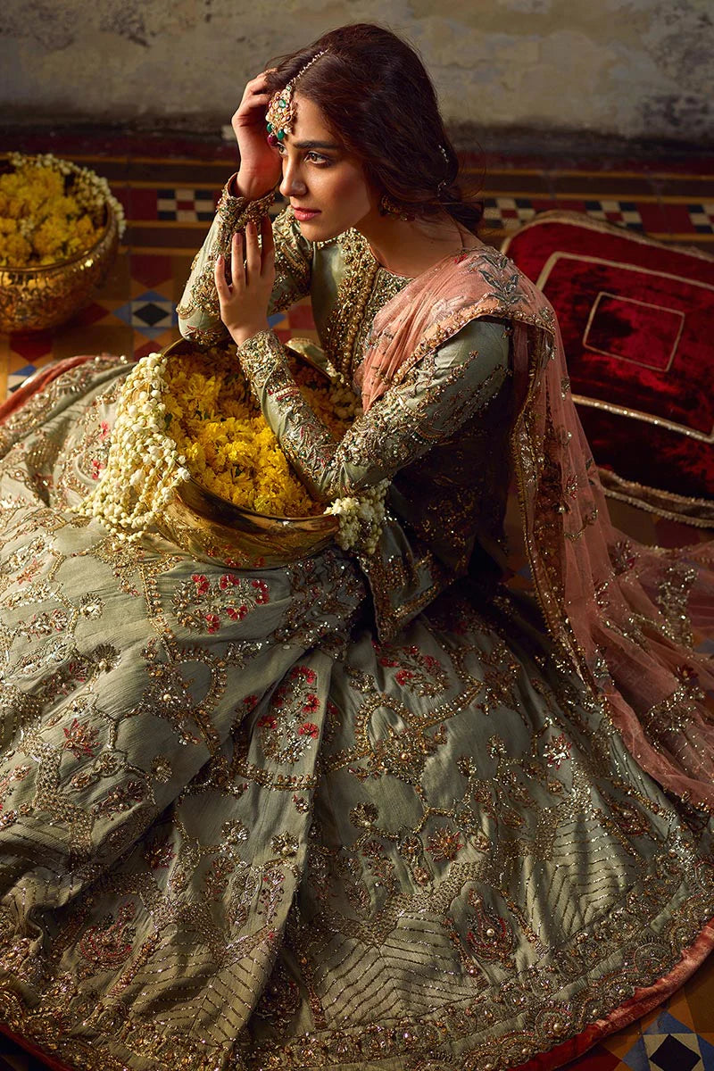 MNR | 3 Piece Unstitched Embroidered Organza | Zarlish ZAMURD