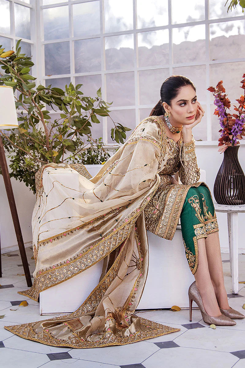 Shazia Kiyani | 3 Piece Unstitched Embroidered Tussle Silk | Samar