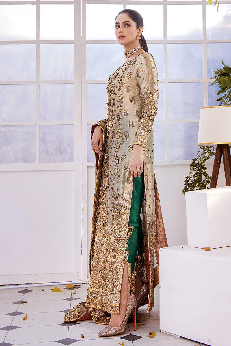 Shazia Kiyani | 3 Piece Unstitched Embroidered Tussle Silk | Samar