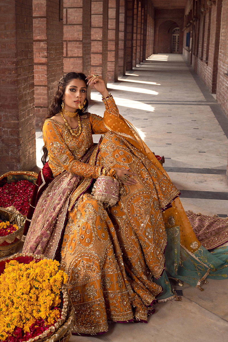 MNR | 3 Piece Unstitched Embroidered Raw Silk | Gul-e-Maryam