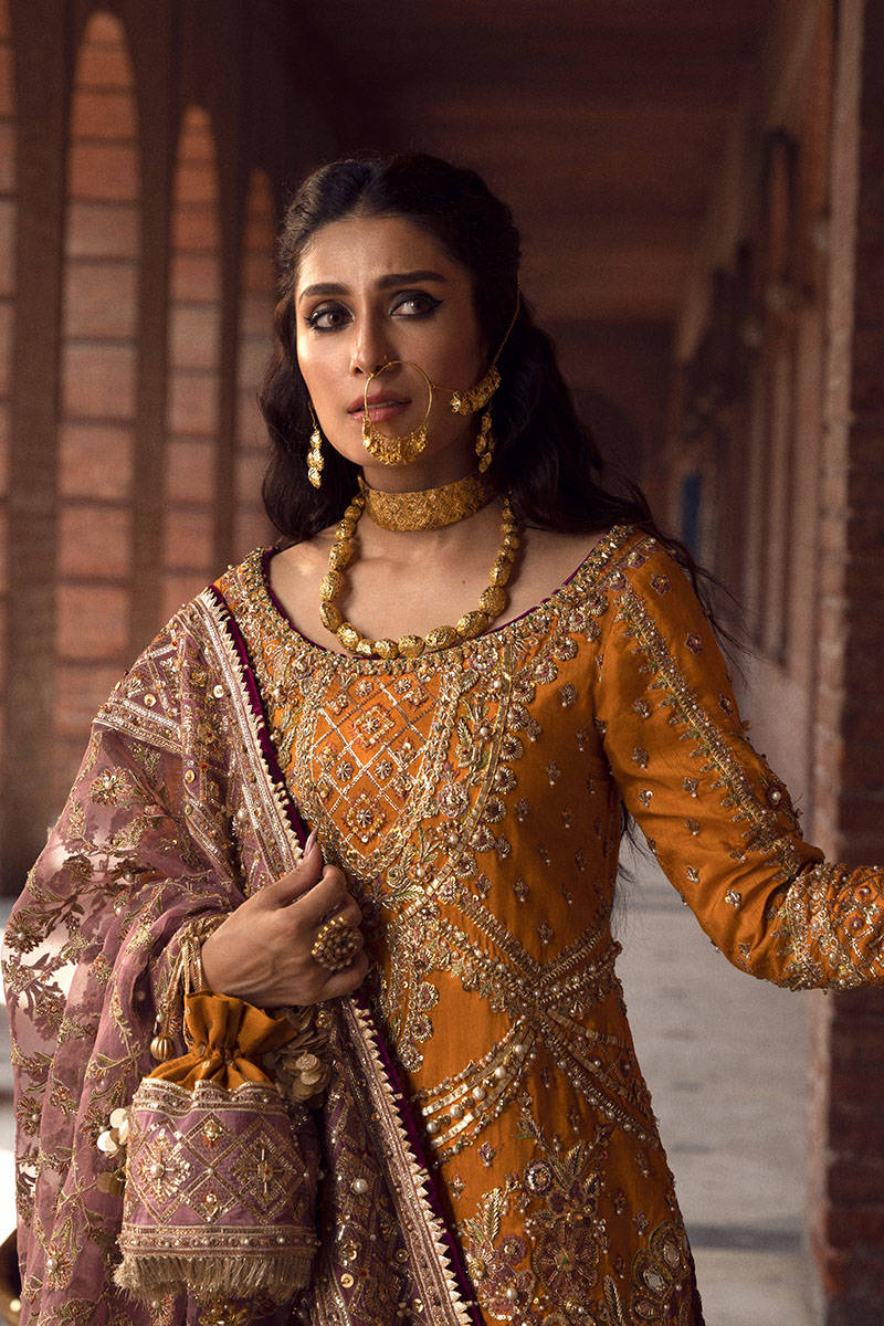 MNR | 3 Piece Unstitched Embroidered Raw Silk | Gul-e-Maryam