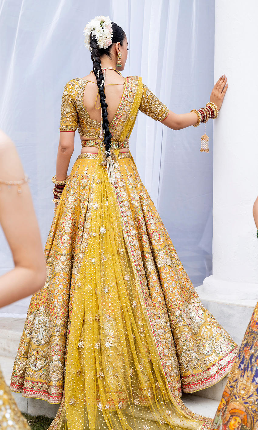 Nomi Ansari | 3 Piece Unstitched Embroidered Bridal Dress | NAB-22-110