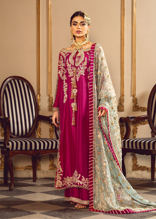 Sara Rohale Asghar | Unstitched Raw Silk | Melodic Tassels
