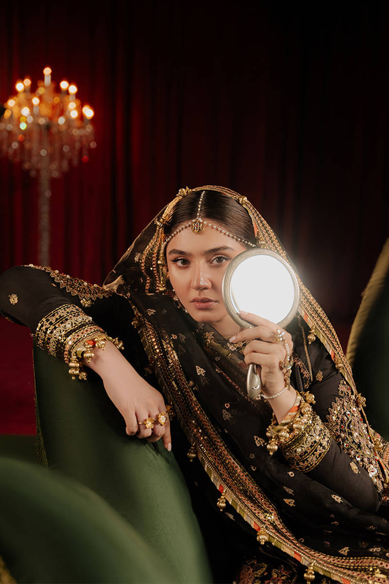 MNR | 3 Piece Unstitched Embroidered Silk | Afreen