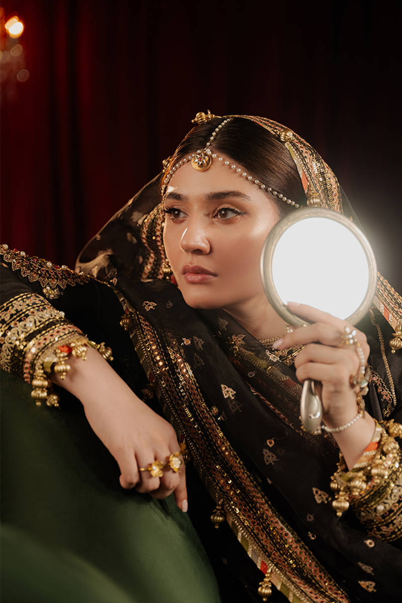 MNR | 3 Piece Unstitched Embroidered Silk | Afreen